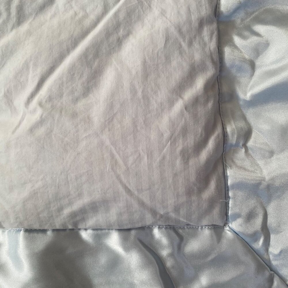 White Goose Down Comforter Queen‎ Size Cotton Cover Warm Blanket Satin Trim - Picture 8 of 8